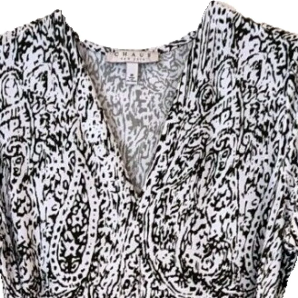 CHAUS New York Women's Long Dress Dinner Bohemia Cocktail Dress Green Be… - Picture 2 of 12